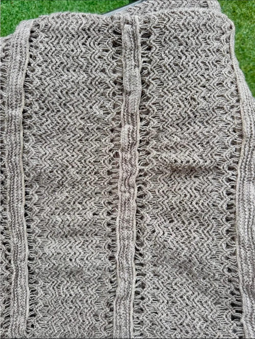 Accessorize Women's knit infinity scarf, metallic thread, neutral color